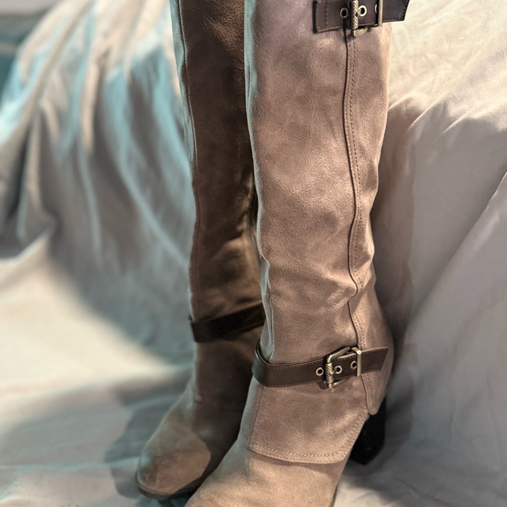 Fergalicious Tan Over the Knee Boots